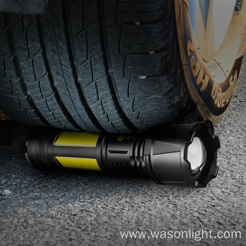 Wason High Power Strong Light 2000 Lumens Outdoor Flashlight Torch XHP90&COB Dual Led Rechargeable Magnetic Torch Flashlight